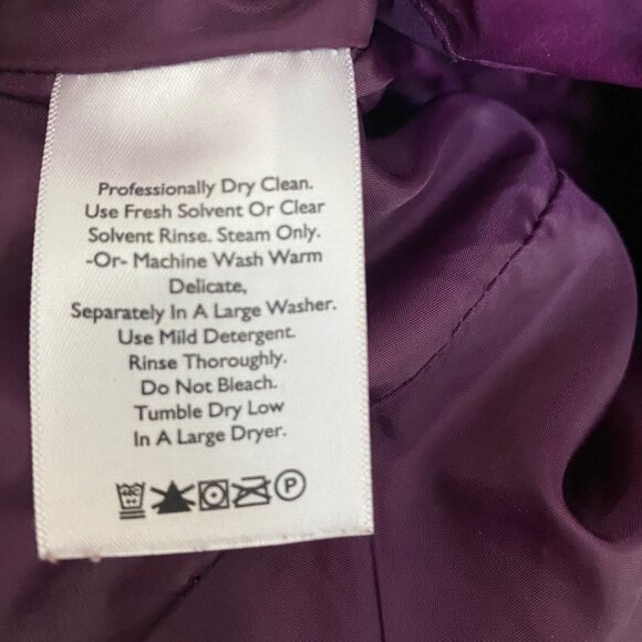 Eddie Bauer Womens Premium Goose Down Puffer Vest M Purple Adjustable Waist Warm - Picture 5 of 7